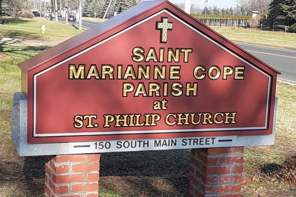 New Road Sign at St. Philip Church in East Windsor