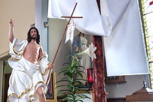 Photo of Jesus Relic Statue from 2023 at St. Catherine Church